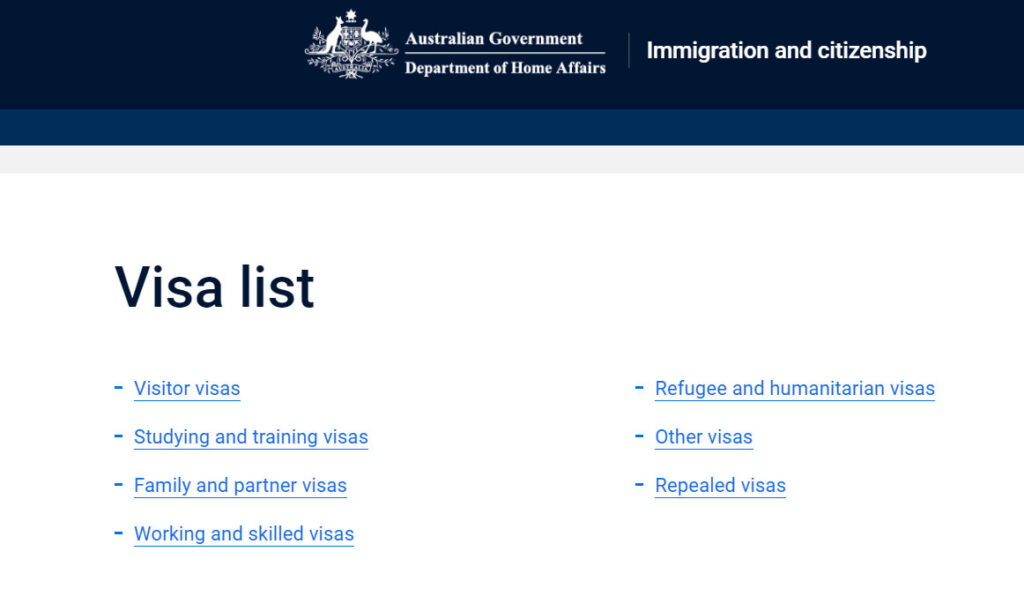 Immigration Australie Visas 1